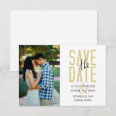 Moderne Typografie Custom Foto Simple Save The Date (Vorne/Hinten)