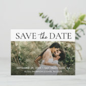 Moderne Typografie Custom QR CODE Foto Wedding Save The Date (Stehend Vorderseite)