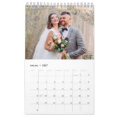 Moderne Typografie Custom WEDD Foto Minimalistisch Kalender (Jan 2027)