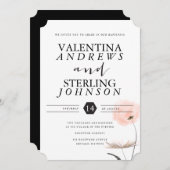 Moderne Typografie Dandelion Wedding Einladung (Vorne/Hinten)