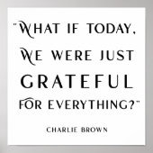 Moderne Typografie Dankbarkeit Poster (Vorne)