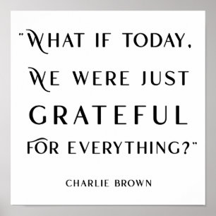 Moderne Typografie Dankbarkeit Poster