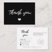 Moderne Typografie Danke für die Beipackkarte Visitenkarte (Vorne/Hinten)