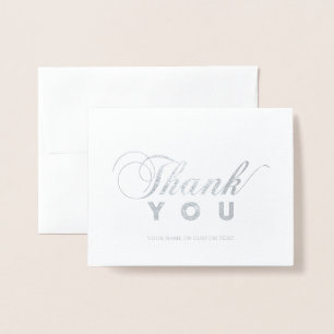 Moderne Typografie Danke, Silver Foil Card Folienkarte