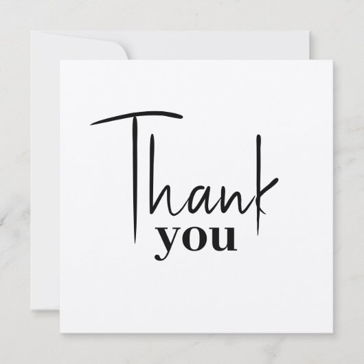 Moderne Typografie Dankeschön-Karte Dankeskarte (Vorderseite)