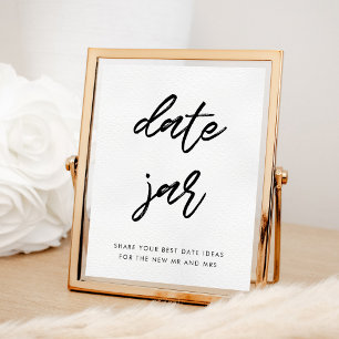 Moderne Typografie Date jar Hochzeitshilfszeichen Poster
