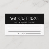 Moderne Typografie Date Nacht Ideen. Datum jar Begleitkarte (Vorderseite)