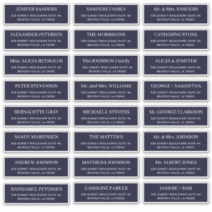 Moderne Typografie der Dunklen Marine Hochzeitsgas Aufkleber