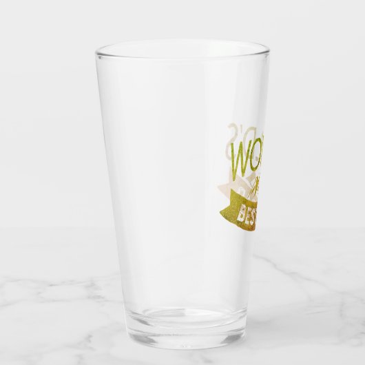 Moderne Typografie des "Weltbesten Vaters" Vaterta Glas (Rechts)