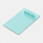 Moderne Typografie, die Aquamarin ist, Post-it Klebezettel (angewinkelt)