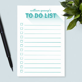 Moderne Typografie, die Aquamarin ist, Post-it Klebezettel