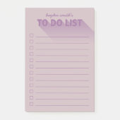 Moderne Typografie, die Lila ist, Post-it Klebezettel (Vorderseite)