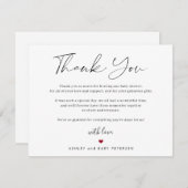 Moderne Typografie Drehbuch Babydusche Danke (Vorne/Hinten)