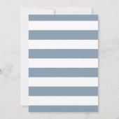 Moderne Typografie Dusty Blue Minimalistisches Fot Save The Date (Rückseite)