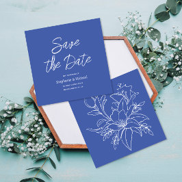 Moderne Typografie - Dusty Blue Save The Date