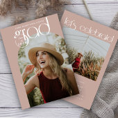 Moderne Typografie Dusty Pink 2 Foto Abschluss Einladung