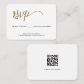 Moderne Typografie E-Mail UAWG Gold-Script QR-Code Begleitkarte (Vorne/Hinten)