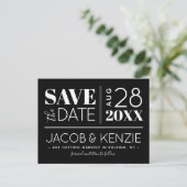 Moderne Typografie | Editierbare Farben Save the D Ankündigungspostkarte (Stehend Vorderseite)