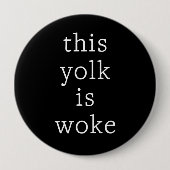 Moderne Typografie Egg Trending Funny Spaß Button (Vorderseite)