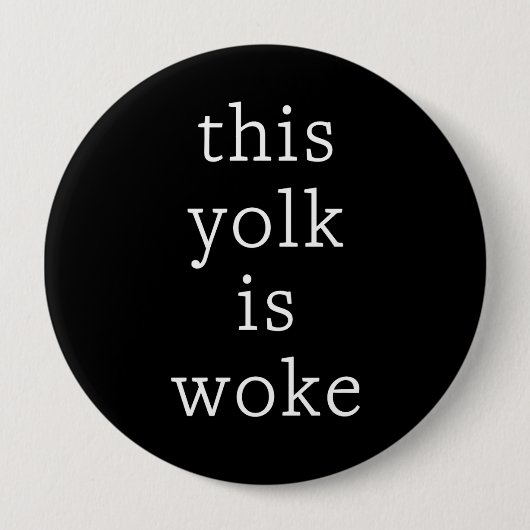 Moderne Typografie Egg Trending Funny Spaß Button (Vorderseite)