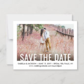 Moderne Typografie Ein Foto Hochzeit rettet das Da Magneteinladung (Vorderseite)