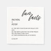 Moderne Typografie Einfache Fun Fakten Hochzeit Serviette (Vorderseite)