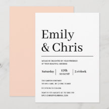 Moderne Typografie Einfache Minimalistische Hochze