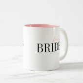 Moderne Typografie Einfache Personalisierte Bridge Zweifarbige Tasse (VorderseiteRechts)
