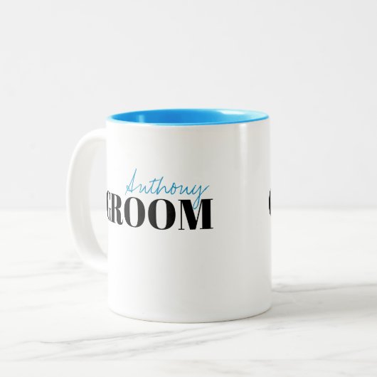 Moderne Typografie Einfache Personalisierte Tasse (Vorderseite Links)
