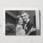 Moderne Typografie Einfaches elegantes Hochzeitsfe Dankeskarte (Vorderseite)