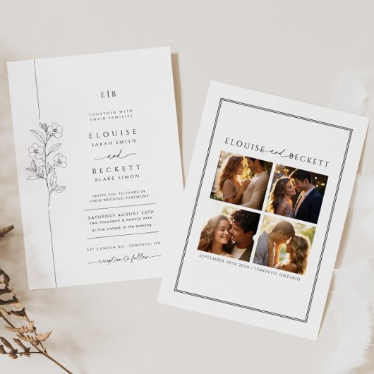 Moderne Typografie - Einladung mit Foto