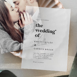 Moderne Typografie Einzigartige Vintage Retro-Hoch Pergament Einladungen