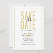 Moderne Typografie Elegant Einfach Save The Date (Vorderseite)