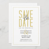 Moderne Typografie Elegant Einfach Save The Date (Vorne/Hinten)
