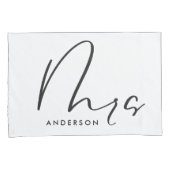 Moderne Typografie elegante Drehbuch mr mrr Gesche Kissenbezug (Vorderseite-Rechts)