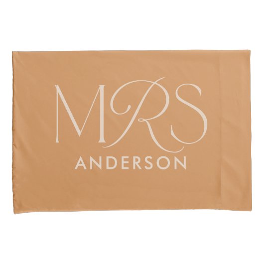 Moderne Typografie elegante Drehbuch mr mrs anpass Kissenbezug (Vorderseite-Rechts)