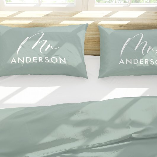 Moderne Typografie elegante Drehbücher und Geschen Kissenbezug