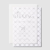 Moderne Typografie elegante Hochzeitsüberlagerung Pergament Einladungen (Versetzt (Einladung))