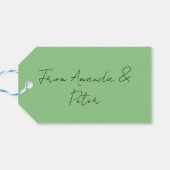 Moderne Typografie Extravagantes Drehbuch Happy Bi Geschenkanhänger (Rückseite Horizontal)