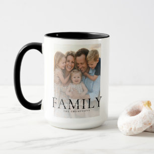 Moderne Typografie Familienname Andenken Foto Gesc Tasse