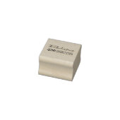 Moderne Typografie Familienname und Rücksendeadres Gummistempel (Stempel)