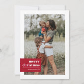 Moderne Typografie - Farbblock Foto Weihnachten (Vorderseite)