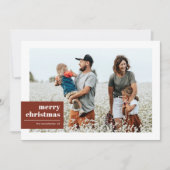 Moderne Typografie - Farbblock Foto Weihnachten (Vorderseite)