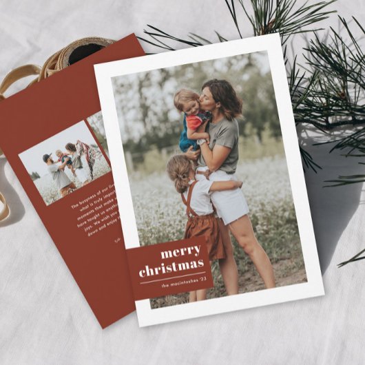 Moderne Typografie - Farbblock Foto Weihnachten