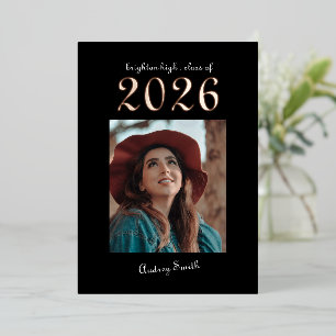 Moderne Typografie Fett 2026 Foto-Abschluss  Folieneinladung