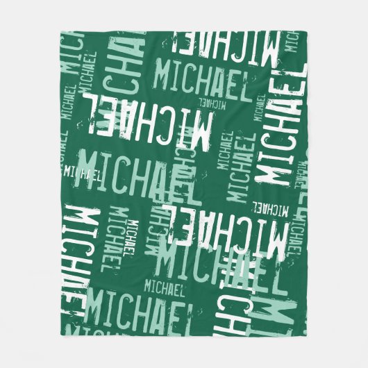 Moderne Typografie Fleecedecke (Vorderseite)