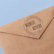 Moderne Typografie - Formal runde Rücksendeadresse