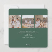 Moderne Typografie Foto Collage Grün Weihnachten (Rückseite)