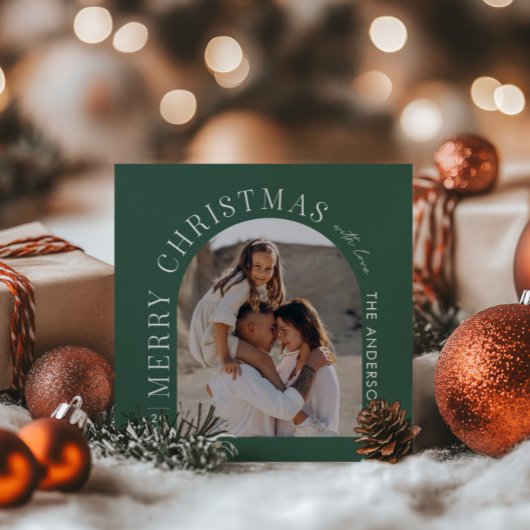 Moderne Typografie Foto Collage Grün Weihnachten