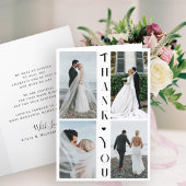 Moderne Typografie Foto Collage Hochzeit danke